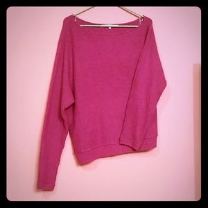 Fuchsia Off-Shoulder  Rachel Roy Knit Sweater